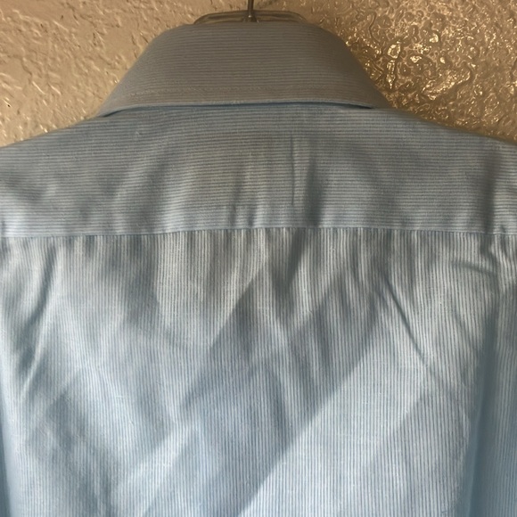 Arrow Belmont Club Decton Perma-Iron Made in USA Blue Short Sleeve Shirt men 16 - Picture 12 of 17